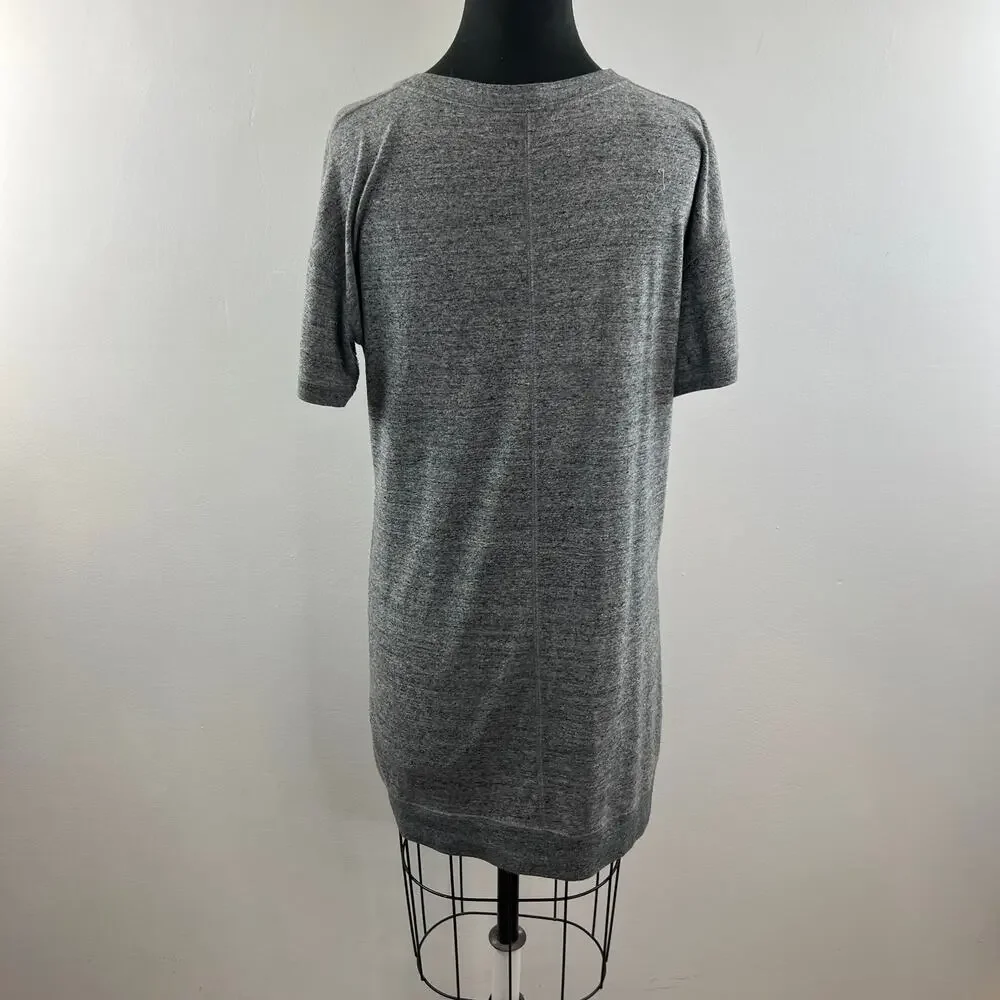 NIKE Gray Organic Cotton Short Sleeve Crewneck Casual Gym Shirt Dress Size M